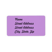 Light Pastel Lavender Address Sticker (Voorkant)