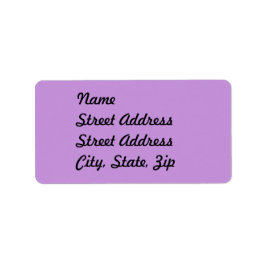 Light Pastel Lavender Address Sticker