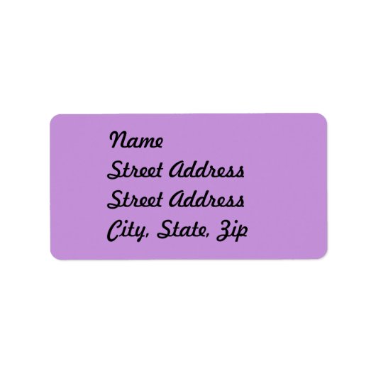 Light Pastel Lavender Address Sticker (Voorkant)