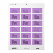 Light Pastel Lavender Address Sticker (Full Sheet)
