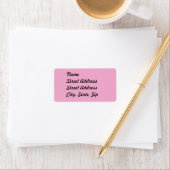 Light Pastel Pink Address Sticker (Insitu)