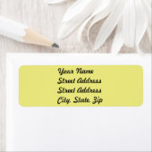 Light Pastel Yellow Return Address Sticker (Insitu)