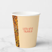 Light Peach Dinner Autumn Happy Thanksgiving Papieren Bekers (Voorkant)