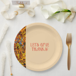 Light Peach Family Gathering Happy Bedankt geven Papieren Bordje