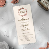Light Peach Monogram Weddenschappen-programma