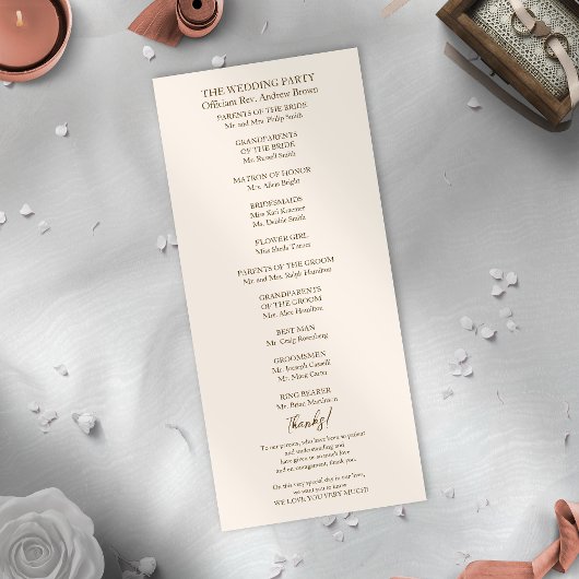 Light Peach Monogram Weddenschappen-programma