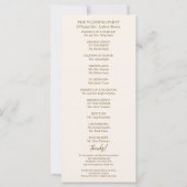 Light Peach Monogram Weddenschappen-programma (Achterkant)