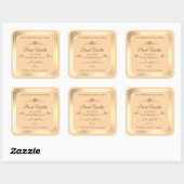 Light Peach Product Label Goud Lijst  Roos (Vel)