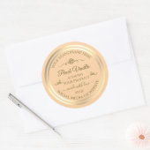 Light Peach Product Label Goud Lijst Roos (Envelop)