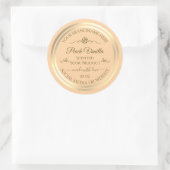 Light Peach Product Label Goud Lijst Roos (Tas)