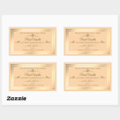 Light Peach Product Label Goud Lijst Roos (Vel)
