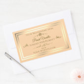 Light Peach Product Label Goud Lijst Roos (Envelop)