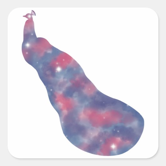 Light Peacock Starscape Sticker (Voorkant)