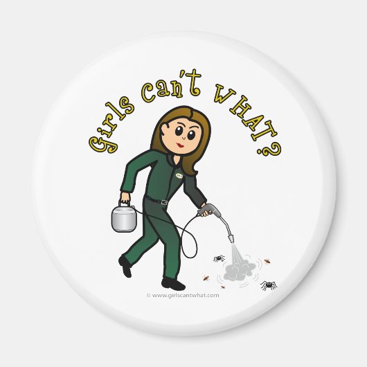 Light Pest Control Girl Magneet (Voorkant)