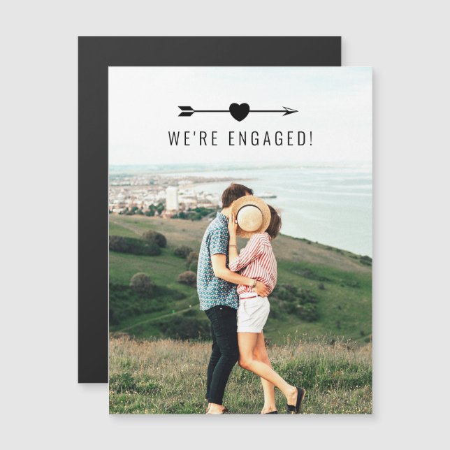 Light Photo | Engagement Announcement | Magnet (Voorkant / Achterkant)