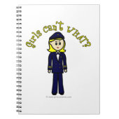 Light Pilot Girl Notitieboek (Voorkant)