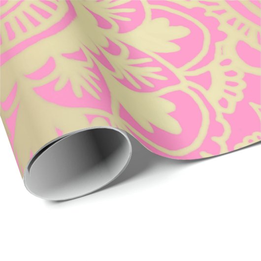 Light Pink and Gold Mandala Pattern Cadeaupapier (Rol Hoek)
