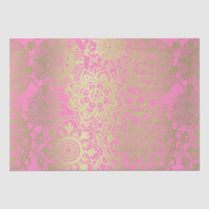 Light Pink and Gold Mandala Pattern Tissuepapier