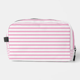 Light Pink and White Striped Toiletry Bag Toilettasje