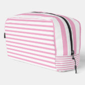 Light Pink and White Striped Toiletry Bag  Toilettasje (Rechterhoek)