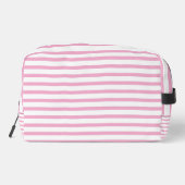 Light Pink and White Striped Toiletry Bag Toilettasje (Achterkant)