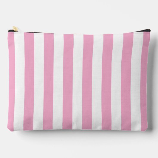 Light Pink and White Vertical Striped Etui (Voorkant)
