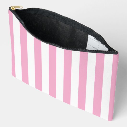 Light Pink and White Vertical Striped Etui (Open)