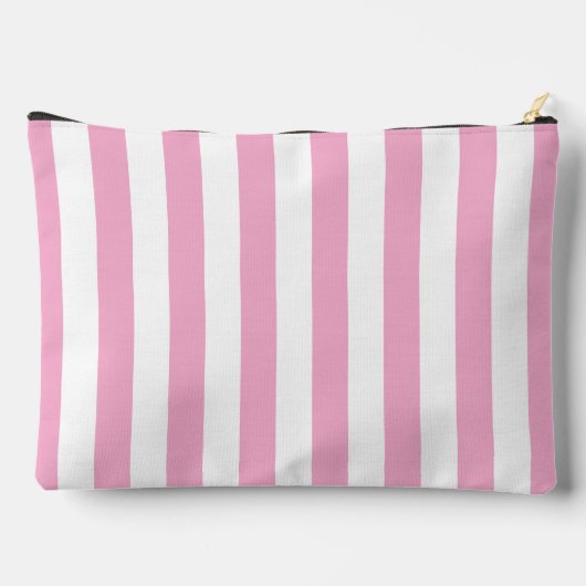 Light Pink and White Vertical Striped Etui (Achterkant)