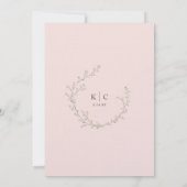 Light Pink Baby's Breath Wildflower Boho Wedding Kaart (Achterkant)