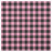 Light Pink & Black Gingham Plaid Stof (Swatch)
