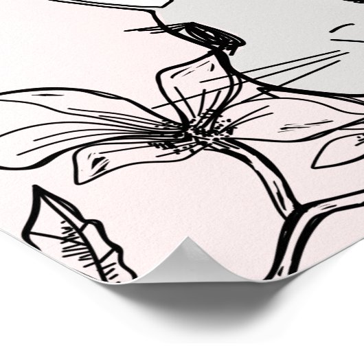 Light Pink Bunny Easter Brunch Poster (Hoek)