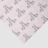 Light Pink Bunny Easter Floral Tissuepapier (Detail)
