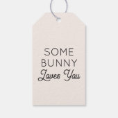 Light Pink Bunny Floral Easter Cadeaulabel (Achterkant)
