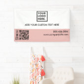 Light Pink Business Logo Social Media Event Vinyl Spandoek (Insitu)