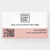 Light Pink Business Logo Social Media Event Vinyl Spandoek (Horizontaal)