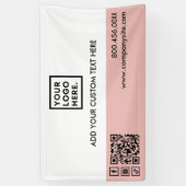 Light Pink Business Logo Social Media Event Vinyl Spandoek (Verticaal)