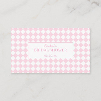 Light pink Classic Design Bridal Enclosure Card Informatiekaartje