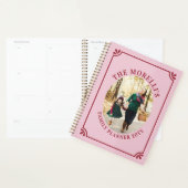 Light Pink & Crimson Oval Photo Family Planner (Display)