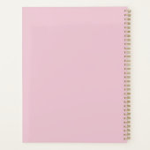 Light Pink & Crimson Oval Photo Family Planner (Achterkant)