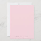 Light Pink Cross First Holy Communion Invitation Kaart (Achterkant)