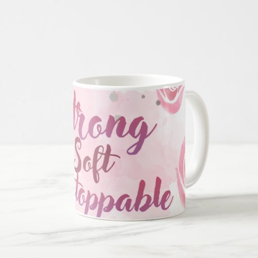 Light Pink Feminine Mug Koffiemok (Voorkant rechts)