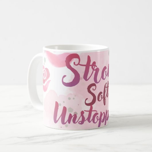 Light Pink Feminine Mug Koffiemok (Voorkant links)