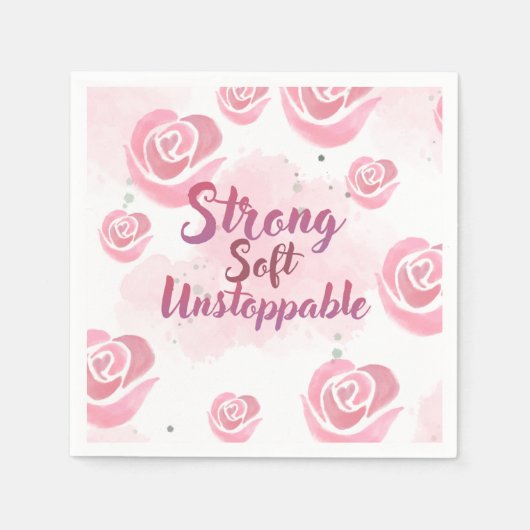 Light Pink Feminine Napkin Servet (Voorkant)