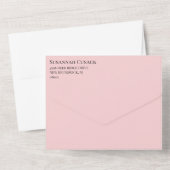 Light Pink Floral Ampersand Photo Weddenschap All In One Uitnodiging (Achterkant)