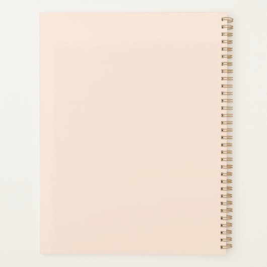 Light Pink Floral Background | Elegant Soft Aest Planner (Achterkant)