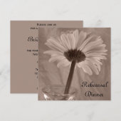 Light Pink Gerber Daisy Wedding Rehearsal Dinner Kaart (Voorkant / Achterkant)