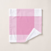 Light Pink Gingham Patroon Bad Handdoek (Wasdoekje)