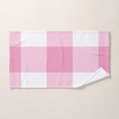 Light Pink Gingham Patroon Bad Handdoek (Handdoek)
