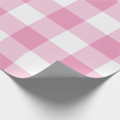 Light Pink Gingham Patroon Cadeaupapier (Hoek)
