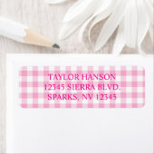Light Pink Gingham Plaid Etiket (Insitu)